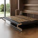 SMARTBett Schrankbett 140x200 Horizontal (M2 55 cm Tiefe)  Wildeiche /WAVES Anthrazit