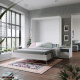Nachttisch Platinweiss/Platinweiss Hochglanzfront für das SMARTBett Schrankbett 160 cm