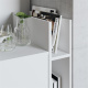 Nachttisch Platinweiss/Platinweiss Hochglanzfront für das SMARTBett Schrankbett 160 cm