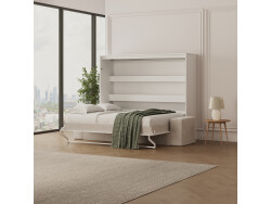 SMARTBett 160x200 Wall Bed Horizontal M2 (Depth 55cm) WHITE incl. SOFA