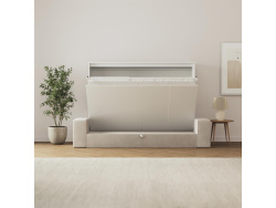SMARTBett 160x200 Wall Bed Horizontal M2 (Depth 55cm) WHITE incl. SOFA
