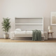SMARTBett 160x200 Wall Bed Horizontal M2 (Depth 55cm) WHITE incl. SOFA