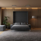 Smartbett Murphy bed with sofa M1 160x200 Vertical Anthracite Armrests 11cm wide