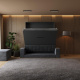 Smartbett Murphy bed with sofa M1 160x200 Vertical Anthracite Armrests 11cm wide