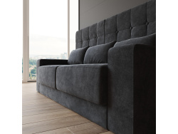 Smartbett Murphy bed with sofa M1 160x200 Vertical Anthracite Armrests 25cm width