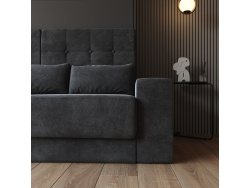 Smartbett Murphy bed with sofa M1 160x200 Vertical Anthracite Armrests 25cm width