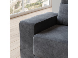 Smartbett Murphy bed with sofa M1 160x200 Vertical Anthracite Armrests 25cm width