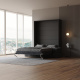 Smartbett Murphy bed with sofa M1 160x200 Vertical Anthracite Armrests 25cm width