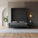 Smartbett Murphy bed with sofa M1 160x200 Vertical Anthracite Armrests 25cm width