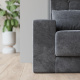 Smartbett Murphy bed with sofa M1 160x200 Vertical Anthracite Armrests 25cm width