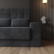 Smartbett Murphy bed with sofa M1 160x200 Vertical Anthracite Armrests 25cm width