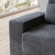Smartbett Murphy bed with sofa M1 160x200 Vertical Anthracite Armrests 25cm width