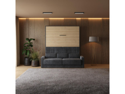 Smartbett Schrankbett mit SOFA M1 160x200 Vertikal...