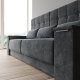 Murphy bed with sofa M1 160x200 Vertical  White/White Gloss Armrests 26 cm with drawers