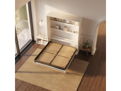 SMARTBett Murphy Bed 160x200 Vertical M3 Depth 55cm White