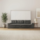 SMARTBett 160x200 Schrankbett Horizontal M2 (Tiefe 55cm) WEISS inkl.SOFA Anthrazit Armlehnen 11 cm