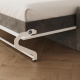 SMARTBett 160x200 Schrankbett Horizontal M2 (Tiefe 55cm) WEISS inkl.SOFA Anthrazit Armlehnen 11 cm