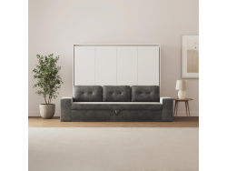 SMARTBett 160x200 Schrankbett Horizontal M2 (Tiefe 55cm)...