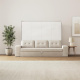 SMARTBett 160x200 Schrankbett Horizontal M2 (Tiefe 55cm) WEISS inkl.SOFA Sandgrau Armlehnen 11 cm