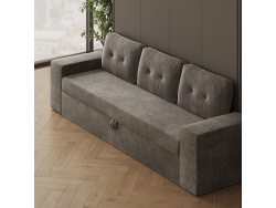 SMARTBett 160x200 Schrankbett Horizontal M2 (Tiefe 55cm) Anthrazit inkl.SOFA