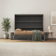 SMARTBett 160x200 Schrankbett Horizontal M2 (Tiefe 55cm) Anthrazit inkl.SOFA