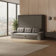 SMARTBett 160x200 Schrankbett Horizontal M2 (Tiefe 55cm) Anthrazit inkl.SOFA