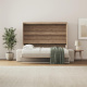 SMARTBett 160x200 Wall Bed Horizontal M2 (Depth 55cm) Wild Oak incl. SOFA