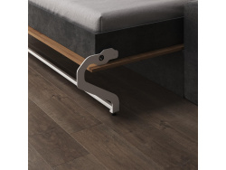SMARTBett 160x200 Schrankbett Horizontal M2 (Tiefe 55cm) Wildeiche inkl.SOFA Anthrazit Armlehnen 26 cm