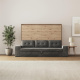 SMARTBett 160x200 Schrankbett Horizontal M2 (Tiefe 55cm) Wildeiche inkl.SOFA Anthrazit Armlehnen 26 cm