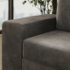 SMARTBett 160x200 Schrankbett Horizontal M2 (Tiefe 55cm) Wildeiche inkl.SOFA Anthrazit Armlehnen 26 cm