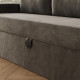 SMARTBett 160x200 Schrankbett Horizontal M2 (Tiefe 55cm) Wildeiche inkl.SOFA Anthrazit Armlehnen 26 cm