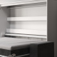 SMARTBett 140x200 Schrankbett Horizontal M2 (Tiefe 55cm) WEISS inkl.SOFA