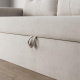 SMARTBett 140x200 Schrankbett Horizontal M2 (Tiefe 55cm) WEISS inkl.SOFA