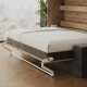 SMARTBett 140x200 Schrankbett Horizontal M2 (Tiefe 55cm) Wildeiche inkl. Anthrazit SOFA
