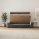 SMARTBett 140x200 Murphy Bed Horizontal M2 (Depth 55cm) Wild Oak  incl. SOFA Anthracite Armrests 11 cm