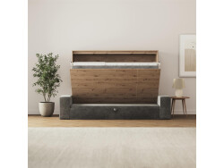 SMARTBett 140x200 Schrankbett Horizontal M2 (Tiefe 55cm)...