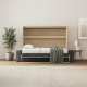 SMARTBett 140x200 Schrankbett Horizontal M2 (Tiefe 55cm) Kaiser Eiche inkl.SOFA