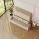 SMARTBett 140x200 Wall Bed Horizontal M2 (Depth 55cm) Kaiser Eiche incl. SOFA sand gray Armrests 11 cm