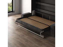 SMARTBett 140x200 Schrankbett Horizontal M2 (Tiefe 55cm) Anthrazit inkl.SOFA