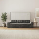 SMARTBett 140x200 Murphy  Bed Horizontal M2 (Depth 55cm) Pearl  Grey withl. SOFA Anthracite Armrests 11 cm