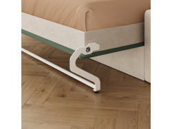 SMARTBett 140x200 Wall Bed Horizontal M2 (Depth 55cm) Roock Green withl. SOFA
