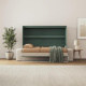 SMARTBett 140x200 Wall Bed Horizontal M2 (Depth 55cm) Roock Green withl. SOFA