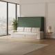 SMARTBett 140x200 Wall Bed Horizontal M2 (Depth 55cm) Roock Green withl. SOFA
