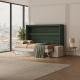 SMARTBett 140x200 Wall Bed Horizontal M2 (Depth 55cm) Roock Green withl. SOFA
