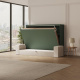 SMARTBett 140x200 Wall Bed Horizontal M2 (Depth 55cm) Roock Green withl. SOFA