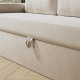 SMARTBett 140x200 Wall Bed Horizontal M2 (Depth 55cm) Roock Green withl. SOFA