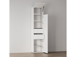 SMARTBett Cabinet STA.2.012  with 1 Door - (Depth 40cm) White 2x Drawers Door Standard
