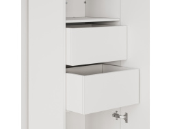SMARTBett Cabinet STA.2.012  with 1 Door - (Depth 40cm) White 2x Drawers Door Standard