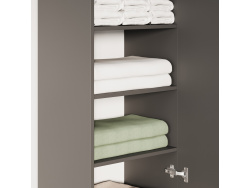 SMARTBett Schrank STA 2.012 mit  1Tür (Tiefe 40cm ) Anthrazit ohne Zusatzoption Tür Standard