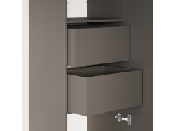 SMARTBett Cabinet STA.2.012  with 1 Door - (Depth 40cm) Anthracite 2x Drawers Door Standard